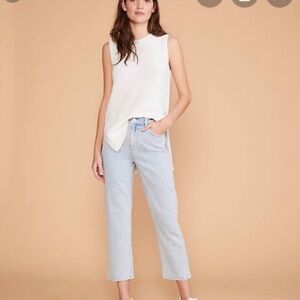 Lou & Grey High Waist Straight Crop Jeans Size 30
